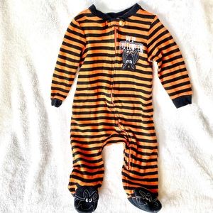 My First Halloween Striped Footie